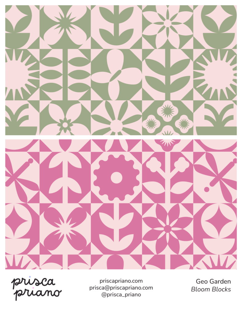 geometric floral designs