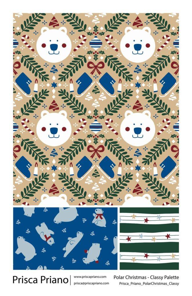 polar bears winter prints