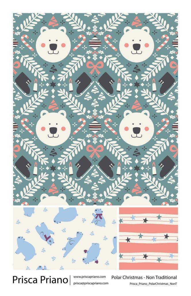 polar bears surface design