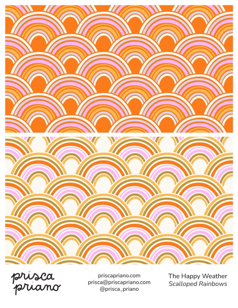 boho rainbows pattern