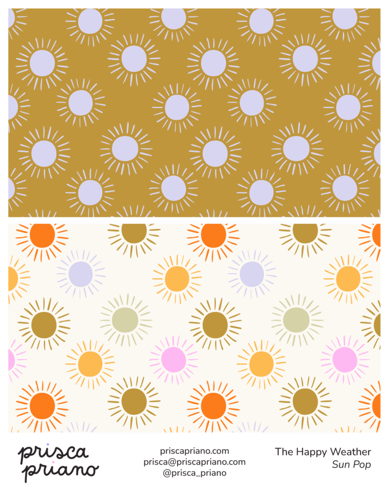boho suns pattern design