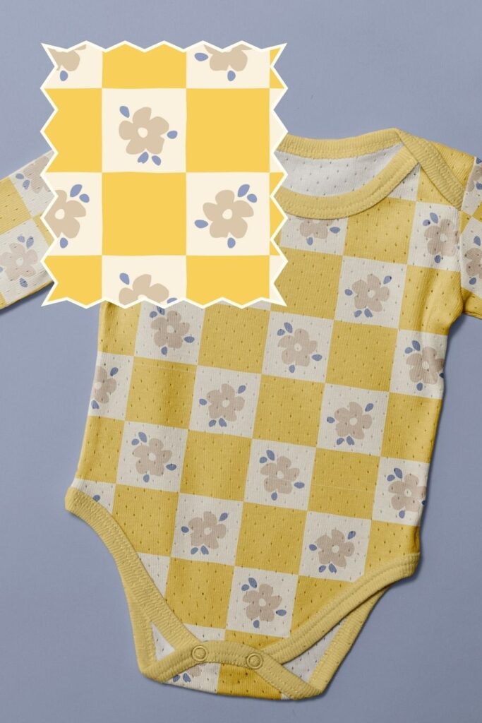 retro floral pattern for baby
