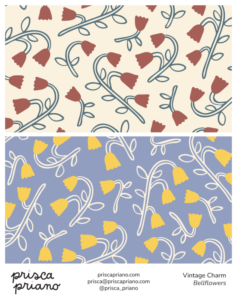 retro floral pattern designs
