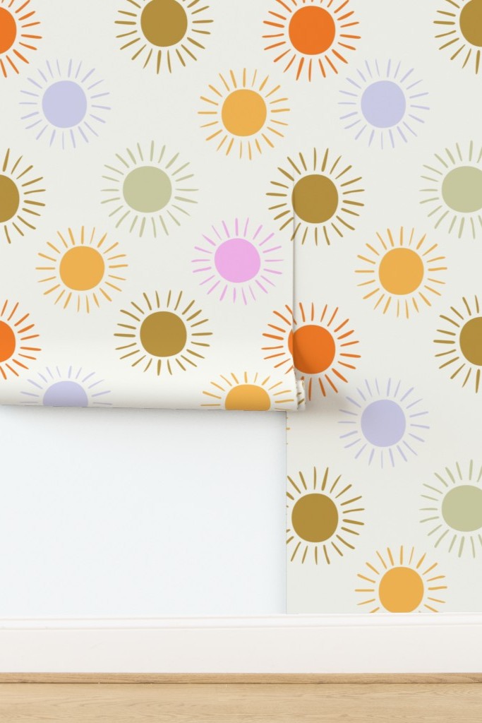 colorful suns wallpaper